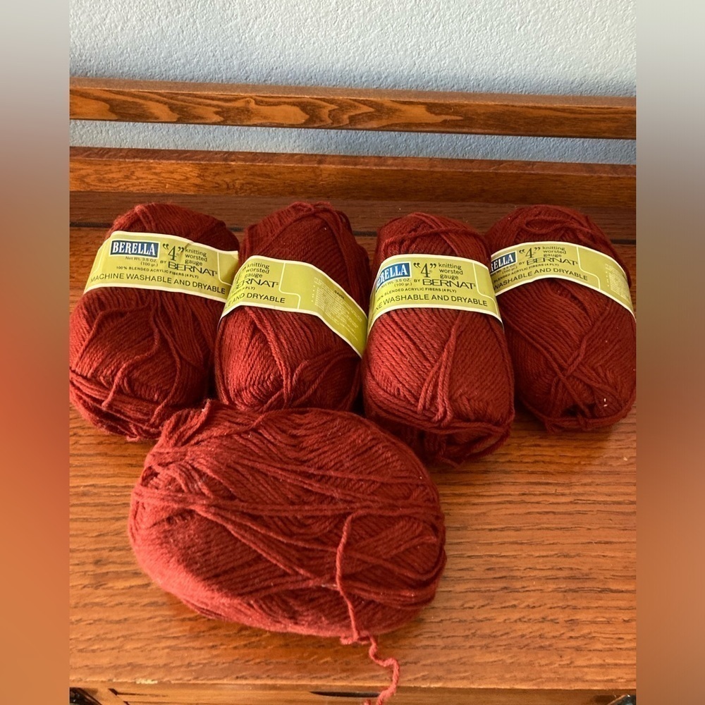 Bernat Berella vintage Afghan yarn bundle 4 knitting worsted gauge 3.5 oz